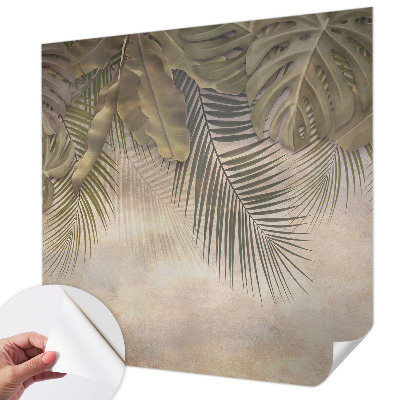 Papel de parede infantil Folhas tropicais