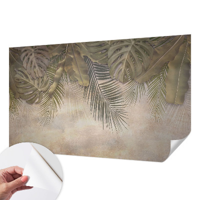 Papel de parede infantil Folhas tropicais
