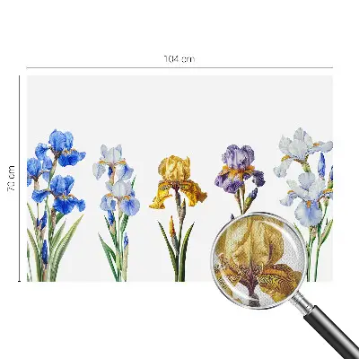 Papel de parede para criança com estampa de flores de íris