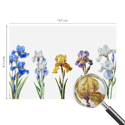Papel de parede para criança com estampa de flores de íris