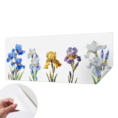 Papel de parede para criança com estampa de flores de íris