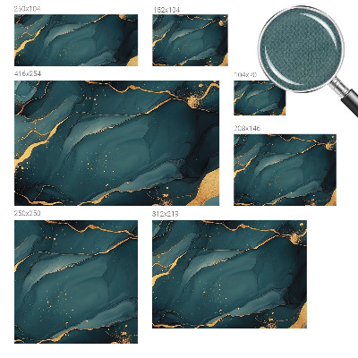 Papel de parede autocolante para sala com padrão abstrato em tons de azul escuro