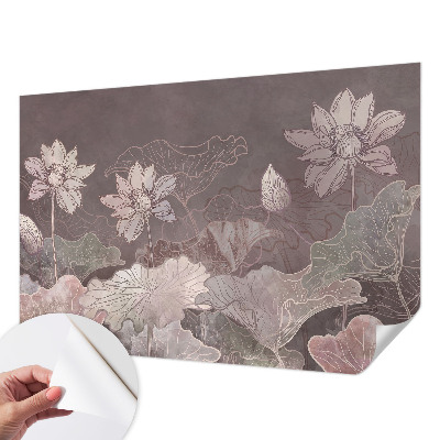 Papel de parede autocolante para quarto com estampa Botânica Pacífica para decoração de ambientes