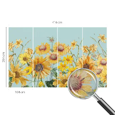 Papel de parede 3D com estampa Jardim de verão