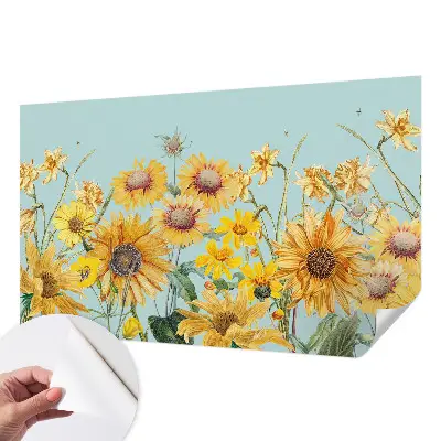 Papel de parede 3D com estampa Jardim de verão