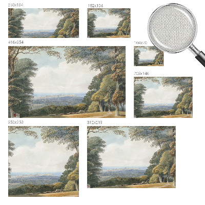 Papel de parede infantil Paisagem arborizada