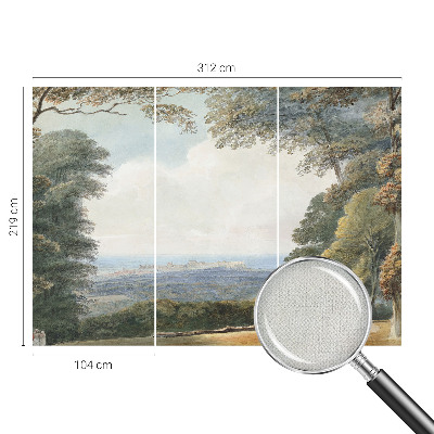 Papel de parede infantil Paisagem arborizada