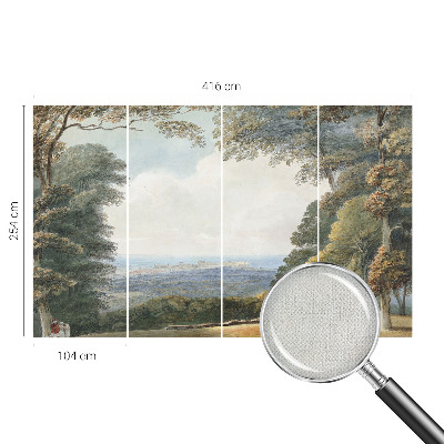 Papel de parede infantil Paisagem arborizada