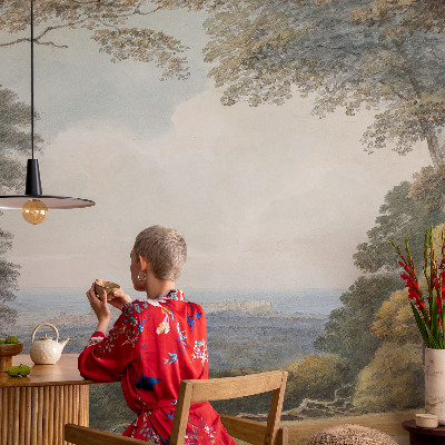 Papel de parede infantil Paisagem arborizada