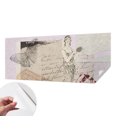 Papel de parede autocolante para sala Colagem nostálgica