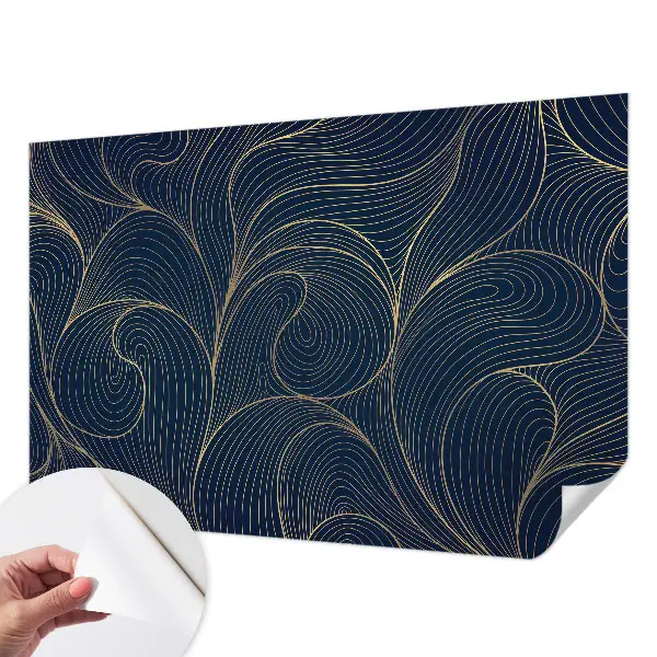Papel de parede autocolante para quarto com motivo ondulado