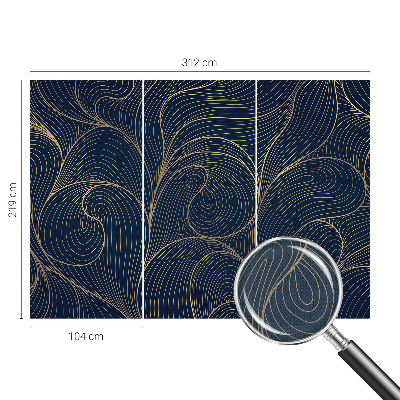 Papel de parede autocolante para quarto motivo ondulado