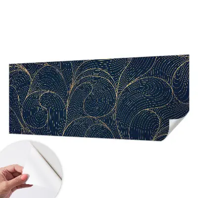 Papel de parede autocolante para quarto com motivo ondulado