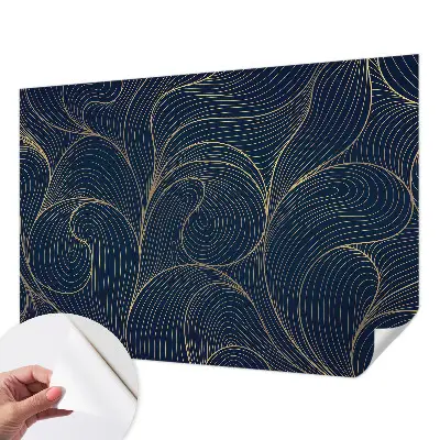 Papel de parede autocolante para quarto com motivo ondulado