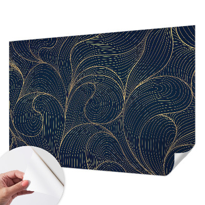 Papel de parede autocolante para quarto motivo ondulado