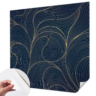 Papel de parede autocolante para quarto com motivo ondulado