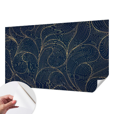 Papel de parede autocolante para quarto motivo ondulado