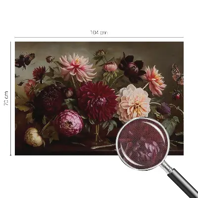 Papel de parede autocolante com padrão floral em estilo majestoso