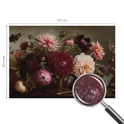 Papel de parede autocolante com padrão floral em estilo majestoso
