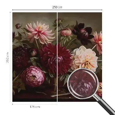 Papel de parede autocolante com padrão floral em estilo majestoso