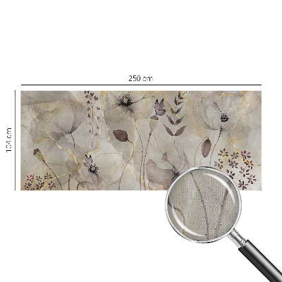 Papel de parede autocolante para sala Flores delicadas