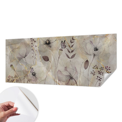 Papel de parede autocolante para sala Flores delicadas