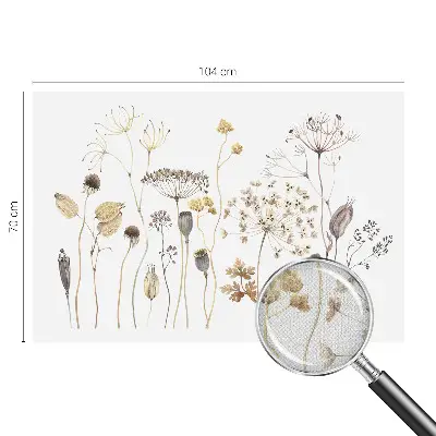 Papel de parede autocolante com estampa de flores silvestres
