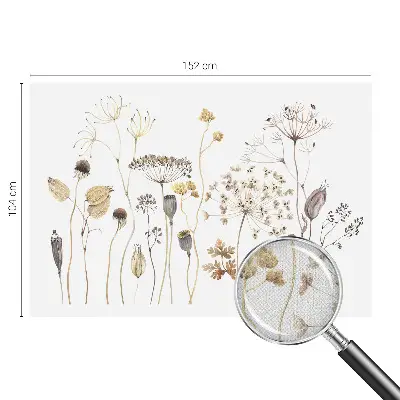 Papel de parede autocolante com estampa de flores silvestres