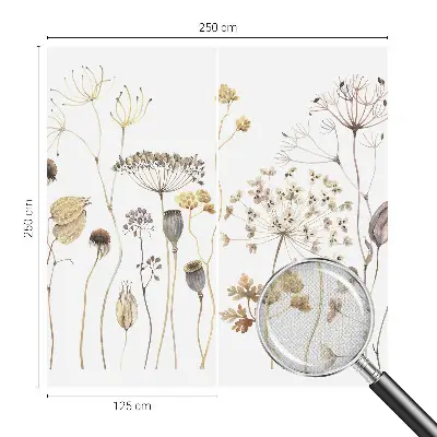 Papel de parede autocolante com estampa de flores silvestres