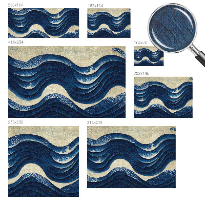 Papel de parede autocolante para sala Formas oceânicas