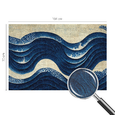 Papel de parede autocolante para sala Formas oceânicas
