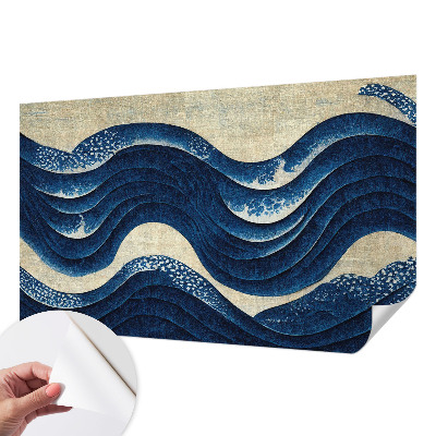 Papel de parede autocolante para sala Formas oceânicas