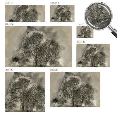 Papel de parede autocolante para quarto com padrão de árvores misteriosas