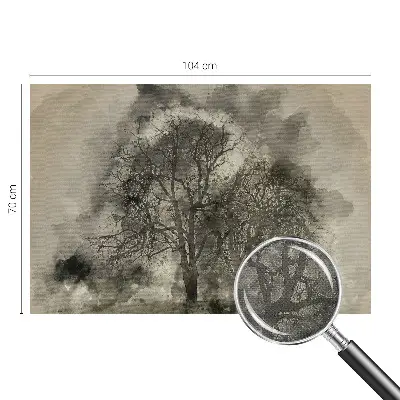 Papel de parede autocolante para quarto com padrão de árvores misteriosas