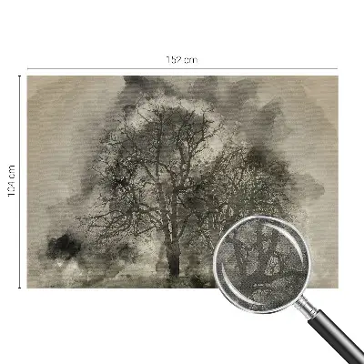 Papel de parede autocolante para quarto com padrão de árvores misteriosas