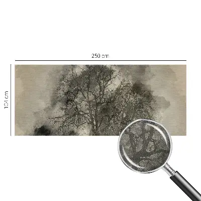 Papel de parede autocolante para quarto com padrão de árvores misteriosas