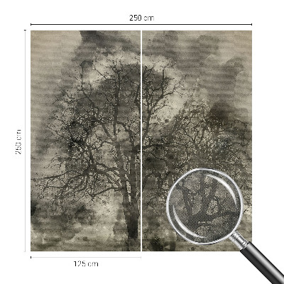 Papel de parede autocolante para quarto Árvores misteriosas