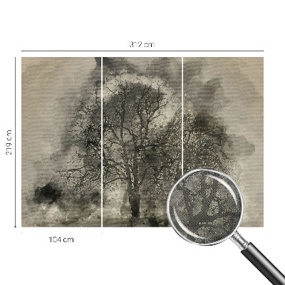 Papel de parede autocolante para quarto Árvores misteriosas