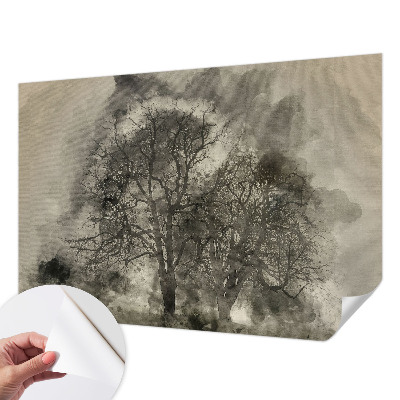 Papel de parede autocolante para quarto Árvores misteriosas