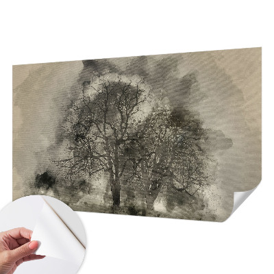 Papel de parede autocolante para quarto Árvores misteriosas