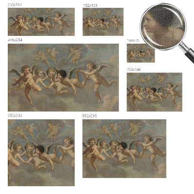 Autocolante de parede fotográfico com figuras angelicais