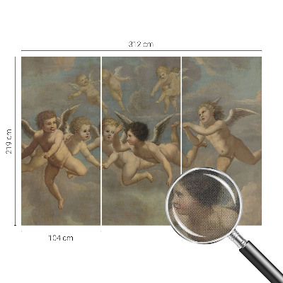 Autocolante de parede fotográfico com figuras angelicais