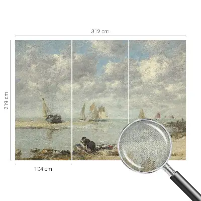 Papel de parede 3D com paisagens marinhas