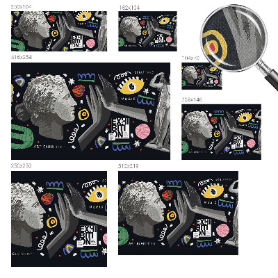 Papel de parede autocolante Uma exposição colorida