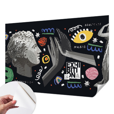 Papel de parede autocolante com padrão colorido para decoração de paredes