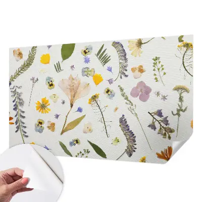 Papel de parede infantil com estampa de flores da primavera