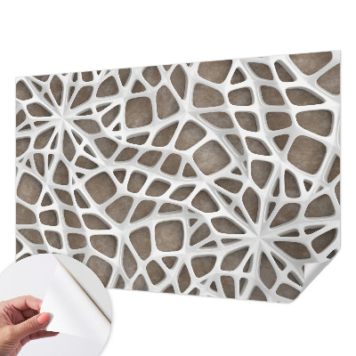 Papel de parede 3D com padrão de rede de renda