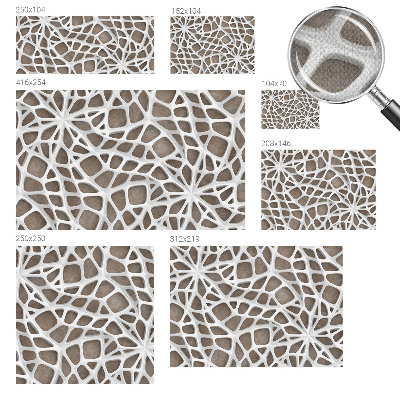 Papel de parede 3D com padrão de rede de renda