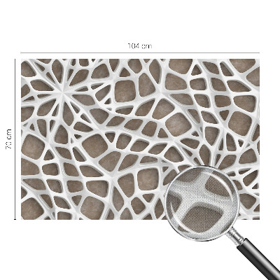 Papel de parede 3D com padrão de rede de renda