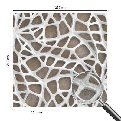 Papel de parede 3D com padrão de rede de renda